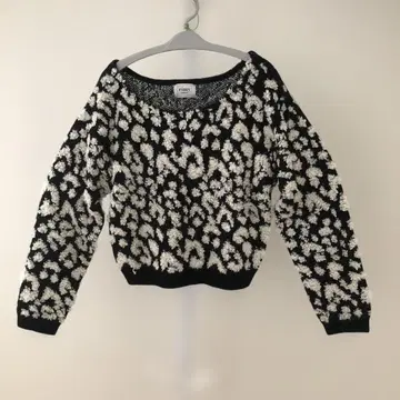 [a476] eimy istoire 레오파드 무늬 니트 스웨터