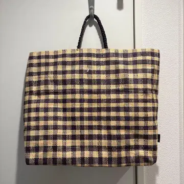 [ 새상품급 ] agnes b. 에네스베 라피아 토트백 수납 가방 포함