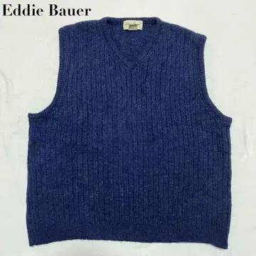 90s 화이트 택 Eddie Bauer 울 니트 하찌 베스트 스웨터