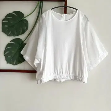 [ Trebarrabi ] 칠부 소매 셔츠 화이트