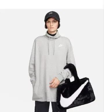 NIKE 페이크 퍼 토트 백
