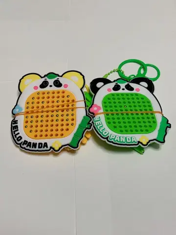 마그넷 볼 키링 5종 세트 (팬더, 곰)