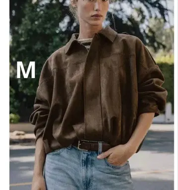 ZARA 자라 스웨이드 느낌 봄버 자켓 새상품, 미사용