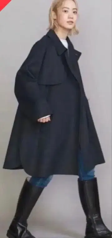 뷰티&유스 리버 판초 코트 (네이비)