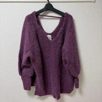 Kastane 퍼플 V넥 스웨터