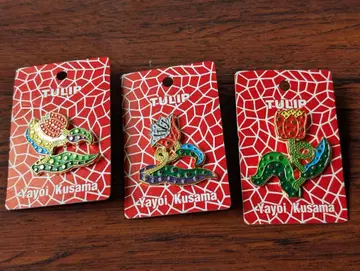 쿠사마 야요이 튤립 핀 배지 3개 세트