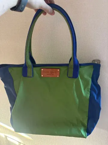 케이트 스페이드 그린과 파랑 토트백
