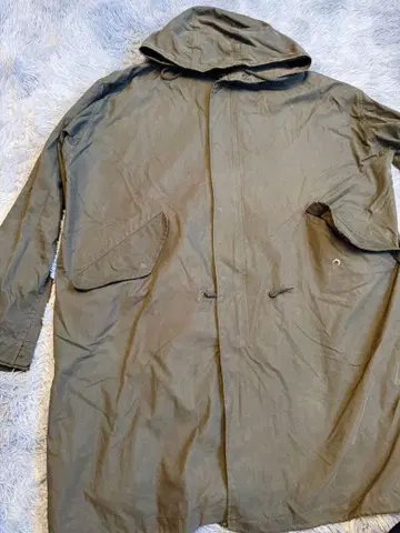 UNITED ARROWS/카키 모즈 코트/후드 부착/L 사이즈