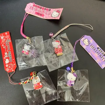 헬로키티 족자봉 기모노 교토 가마쿠라 마츠모토 4점 세트