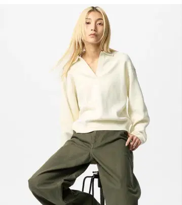 [택 포함 새상품] 스무스 코튼 릴랙스 폴로 스웨터 M 네이비