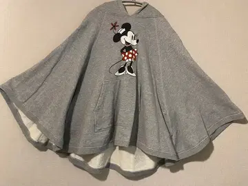 미니 마우스 후드 부착 판초 그레이