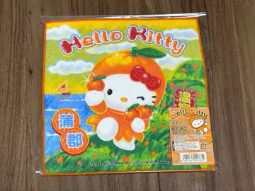 미사용 헬로키티 미니 타월 아이치 한정판 산리오 온실 귤 눈 감은