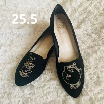 [ 새상품급 ] 미녀와 야수 RANDA 콜라보 플랫슈즈 블랙 25.5cm