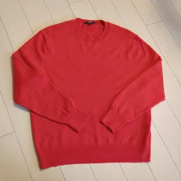 UNIQLO 캐시미어 크루넥 긴팔 스웨터 레드