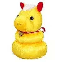 우체국 한정판 우마못치 금색 십이지신 봉제 인형 2026년 말띠 말 말