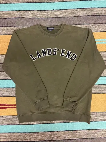 90s LANDS'END 맨투맨 그린 M 구제 의류