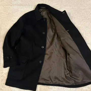 레어 XL 올드 유니클로 캐시미어 울 스텐카라 코트 블랙 빅 사이즈