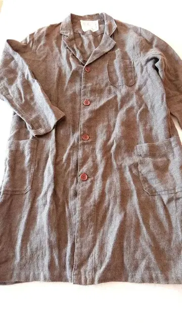 린넨 린넨 헤링본 자켓 일본제 롱 기장 브라운 내추럴