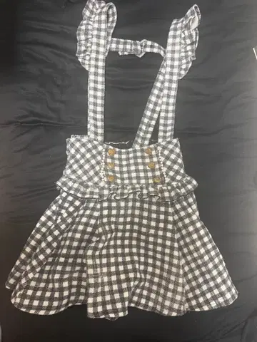 리즈리사 LIZ LISA 깅엄 체크 치마바지 블랙