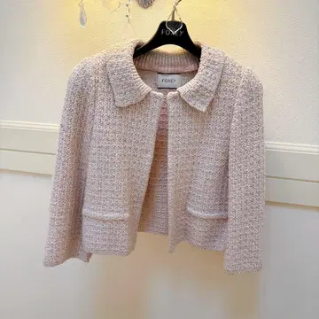 FOXEY 트위드 자켓 핑크 폭시