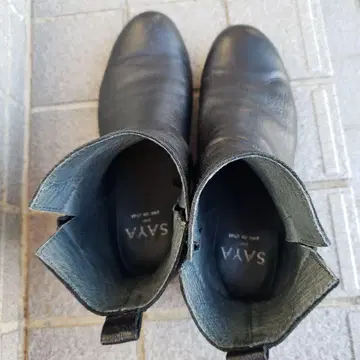 SAVA 블랙 가죽 숏부츠