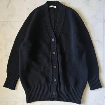 맥피 라무 캐시미어 V넥 가디건 블랙 니트 캐시미어