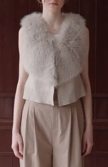 미사용 새상품 Naples Plus 그레이 퍼 베스트