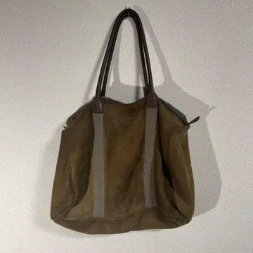 치넬리 올리브 그린 스웨이드 토트백