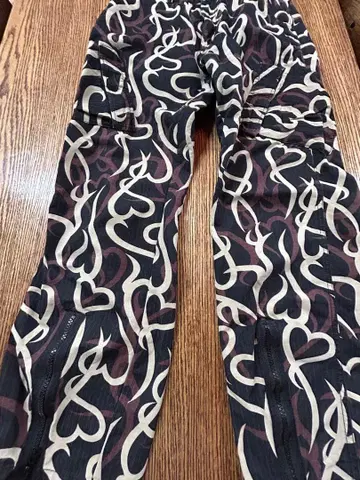 X-girl 하트 무늬 캐주얼 팬츠