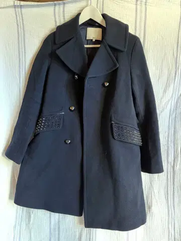 3.1 Phillip Lim 네이비 울 코트 사이즈 2 스터드 포함