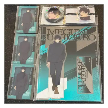 후시구로 메구미 주술회전 아크릴 스탠드 머리끈 캔뱃지 클리어 카드