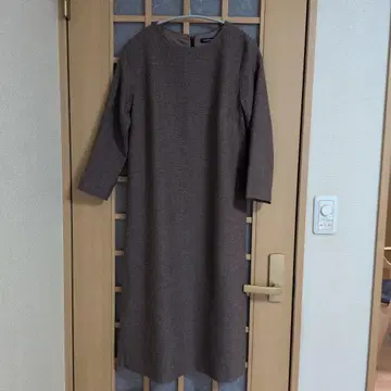 NEWYORKER 브라운 긴팔 A라인 원피스