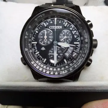 CITIZEN 프로마스터 스카이 블랙 전파 솔라 티타늄