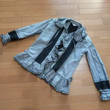 핑크하우스 오버 블라우스 로즈 레이스 x 깅엄