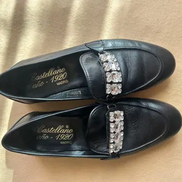 Castellano 비쥬 로퍼 36 천연 가죽 블랙