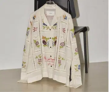 todayful 자수 패치워크 셔츠