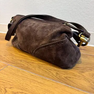 y2k 스웨이드 핸드백 madeinitaly 브라운 기믹