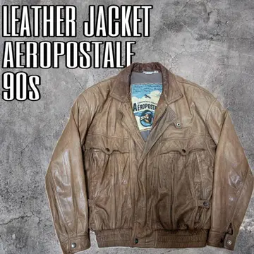 AEROPOSTALE 가죽 자켓 플라이트 브라운 90s 한국제