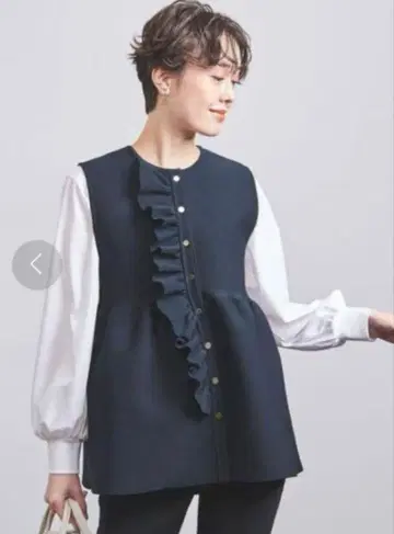 UNITED ARROWS 프릴 니트 베스트