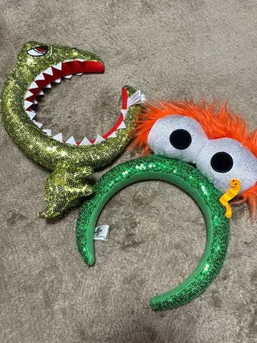 USJ 공룡 오스카 스팽글 머리띠 2개 세트