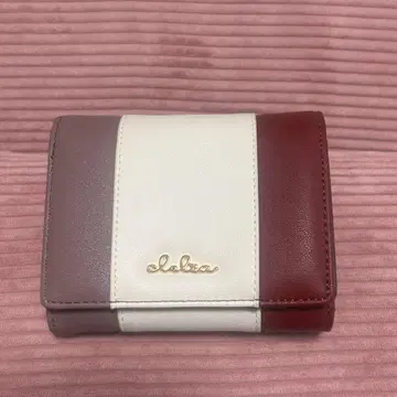 [클레리아] 반지갑 와인 레드 카드 지폐 동전 수납 가능 부속품