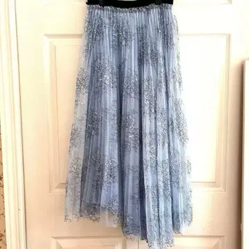 CELFORD 롱 스커트 리버서블 스카이블루