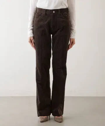 밑단 기장 수선 없음 whim gazette 코듀로이 플레어 컷오프