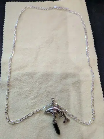 실버 925 돌고래 목걸이