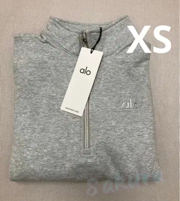 Alo yoga 그레이 하프 지퍼 트레이닝복