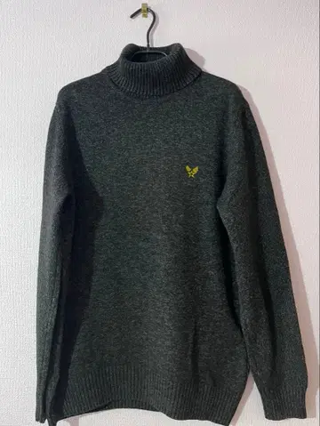 AVIREX 그레이 터틀넥 스웨터