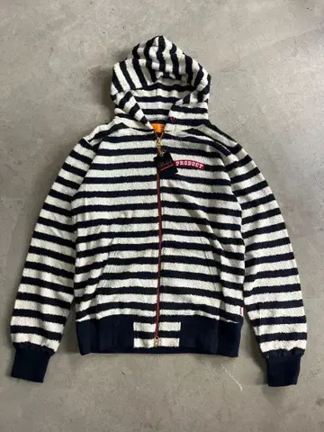 프로덕트 파일 원단 보더 지퍼 후드티