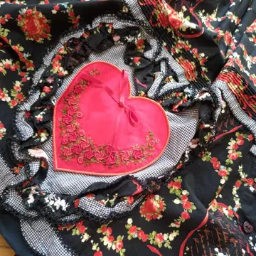 핑크하우스 패션 로즈 패턴 캉캉 스커트