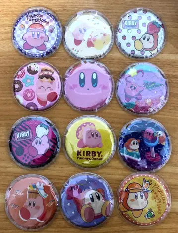 커비 두근두근 크레인 피버 홀로그램 캔뱃지 컴프