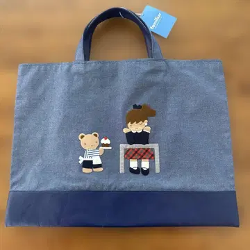 familiar 패밀리아 데님 백 블루 새상품